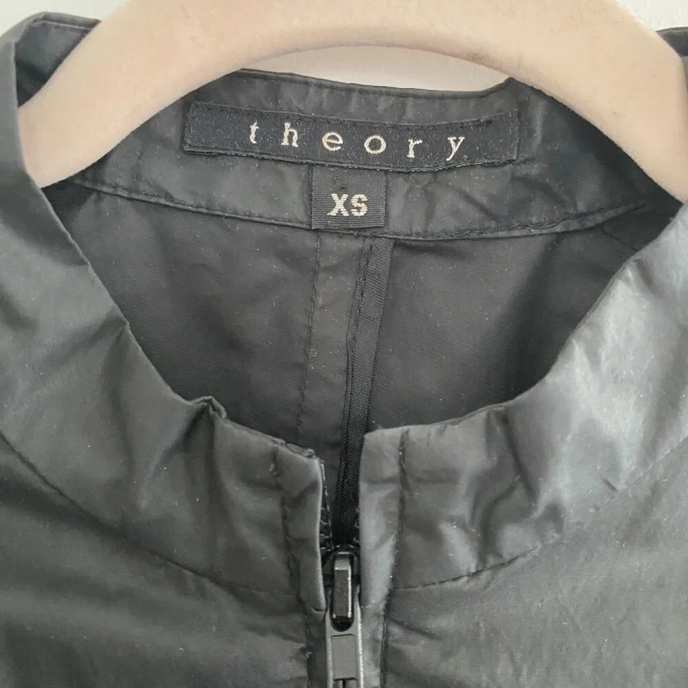 Theory Dark Grey Zip-Up Jacket Sz XS - Picture 3 of 7